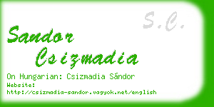 sandor csizmadia business card